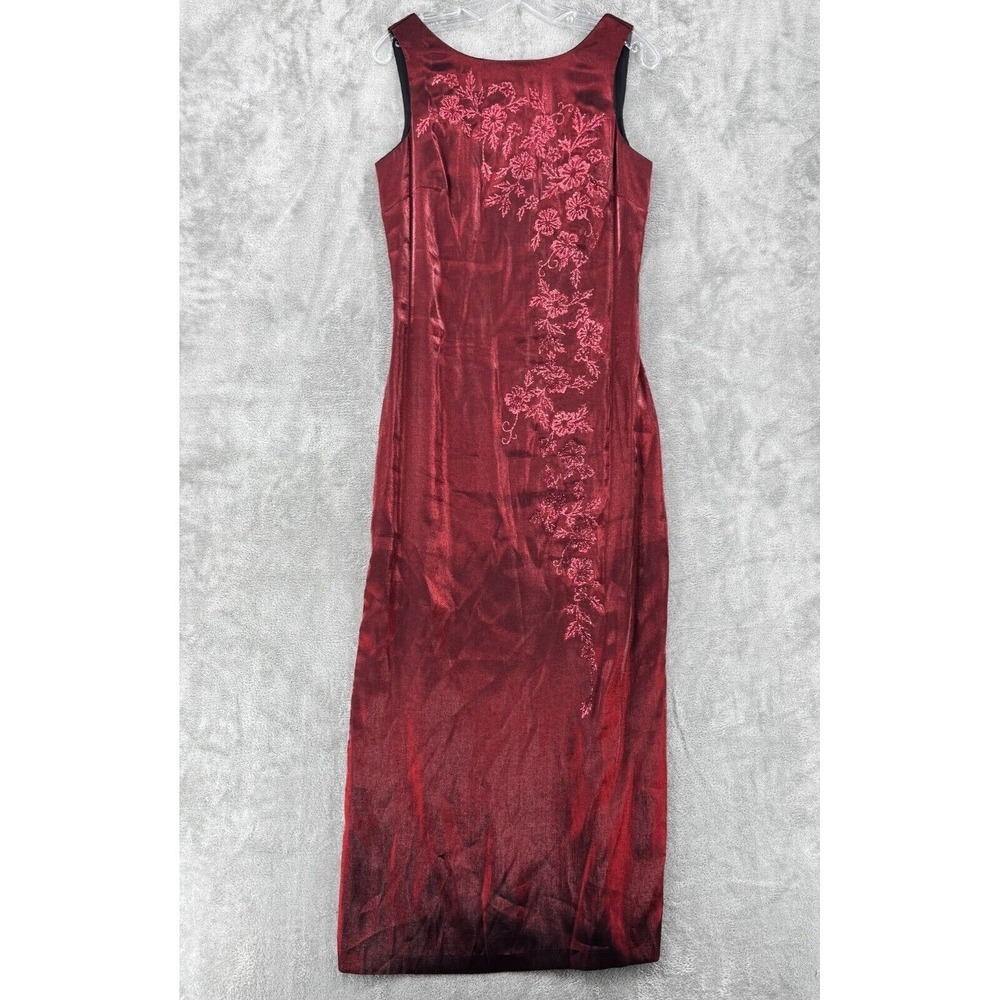 Vintaage CDC Dress Womens 8 Iridescent Gown Floral Kick Slit Fairy Grunge Whimsy